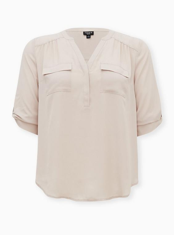 Harper Georgette Pullover 3/4 Sleeve Blouse | Torrid (US & Canada)