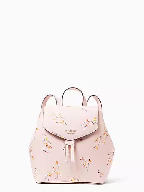 lizzie tossed blooms medium flap backpack | Kate Spade Outlet