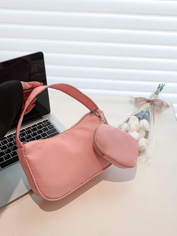 New
     
      Minimalist Baguette Bag With Purse | SHEIN