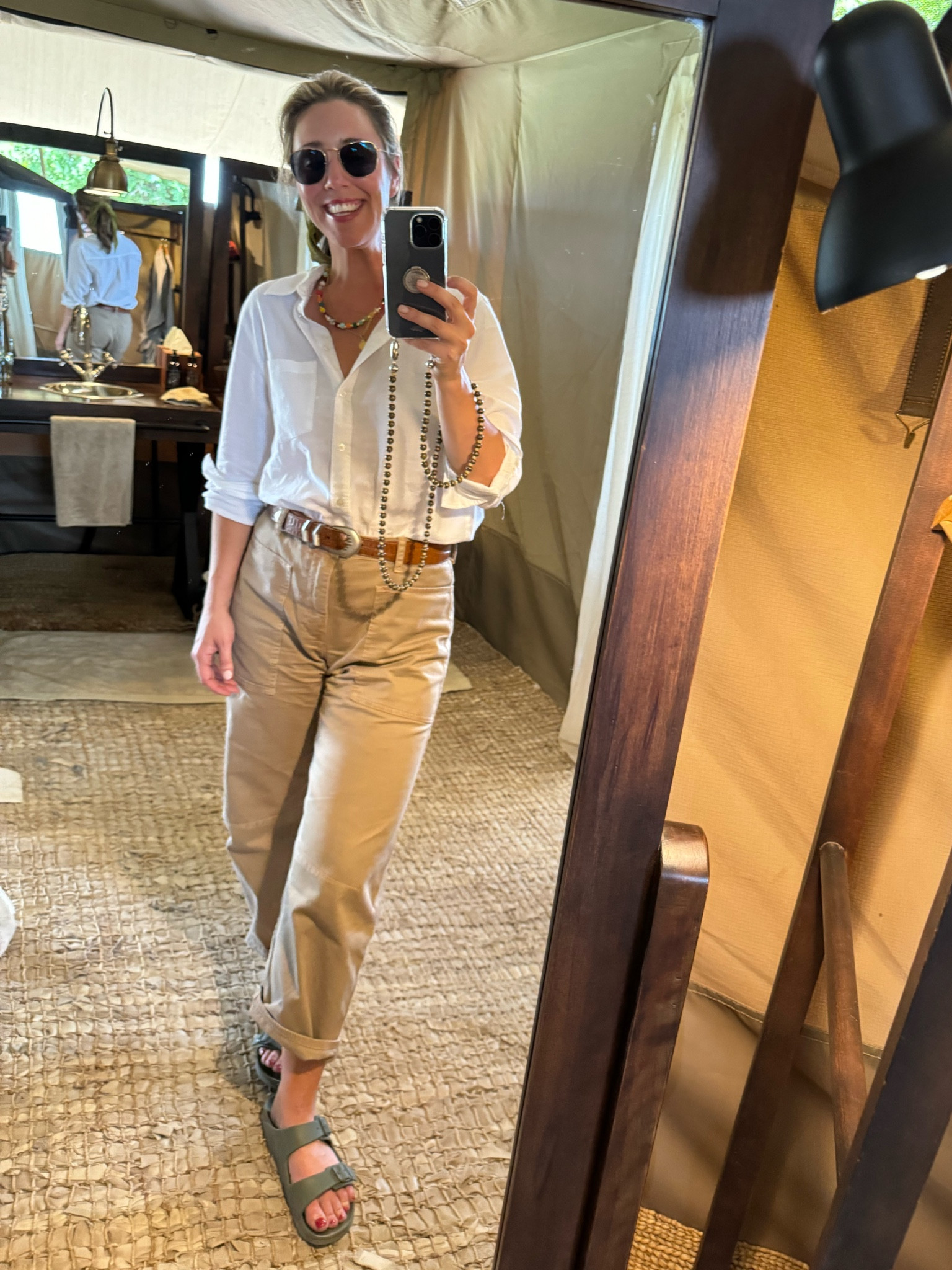 Another safari fit. Since we could only bring 33 lbs of luggage I was looking for versatile pieces (and pieces I would were at home). The necklace set can be worn separately (I only brought the beaded necklace on the trip). 

#LTKstyletip #LTKtravel #LTKfindsunder50