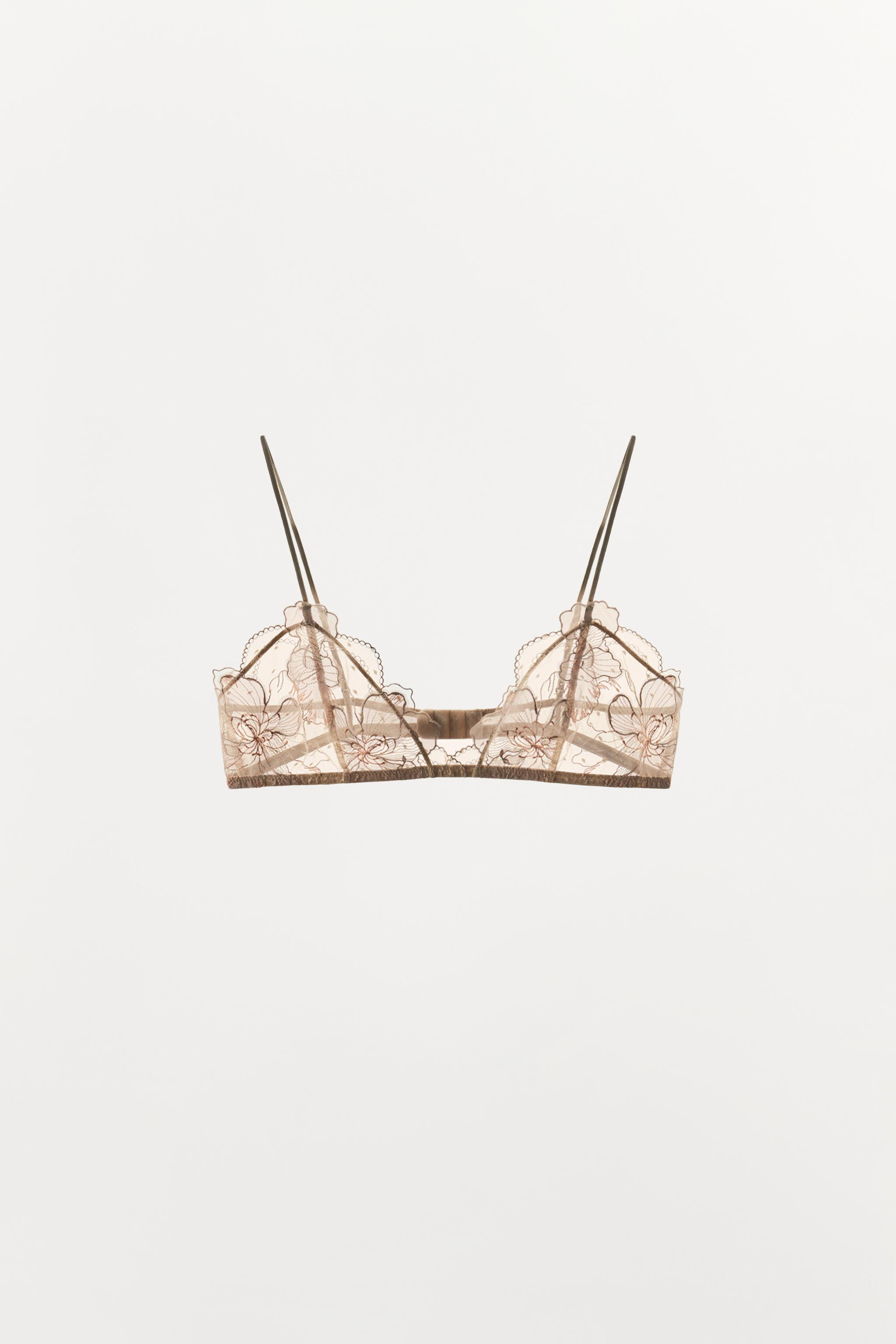 LACE TRIANGLE BRA | Zara US