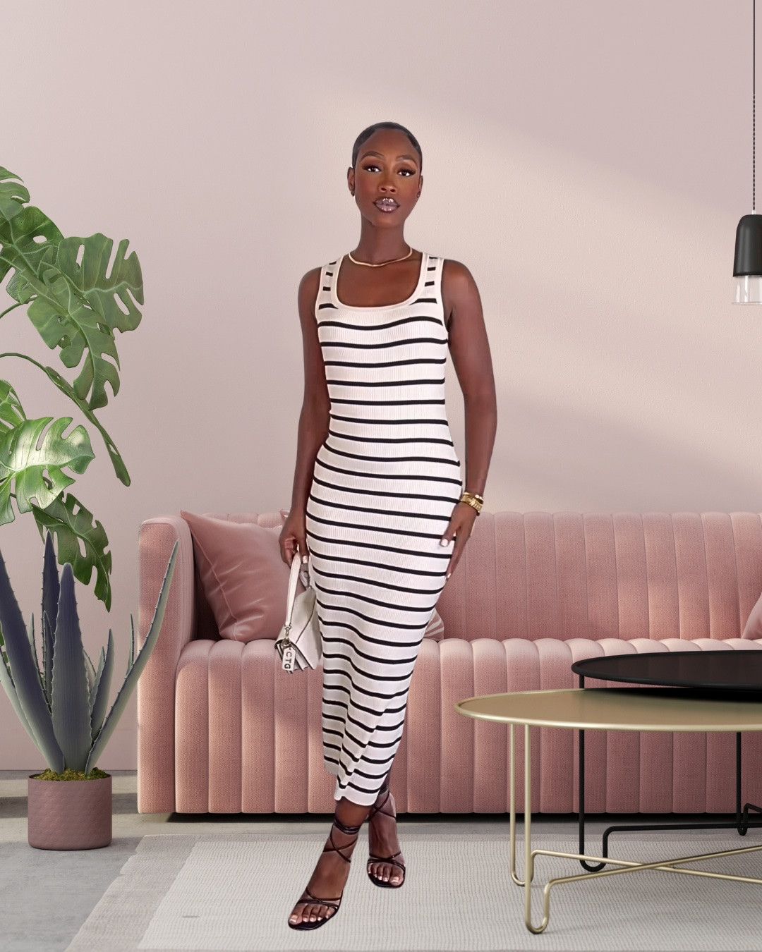 A gorgeous yet simple silhouette ✨I love a casual striped midi dress for the simple days when you still wanna look cute ☺️

#LTKootd