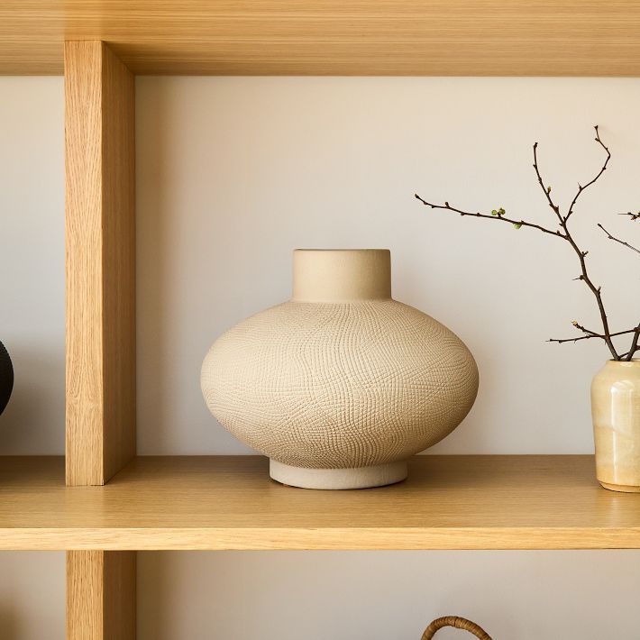 Combed Ceramic Vases | West Elm (US)