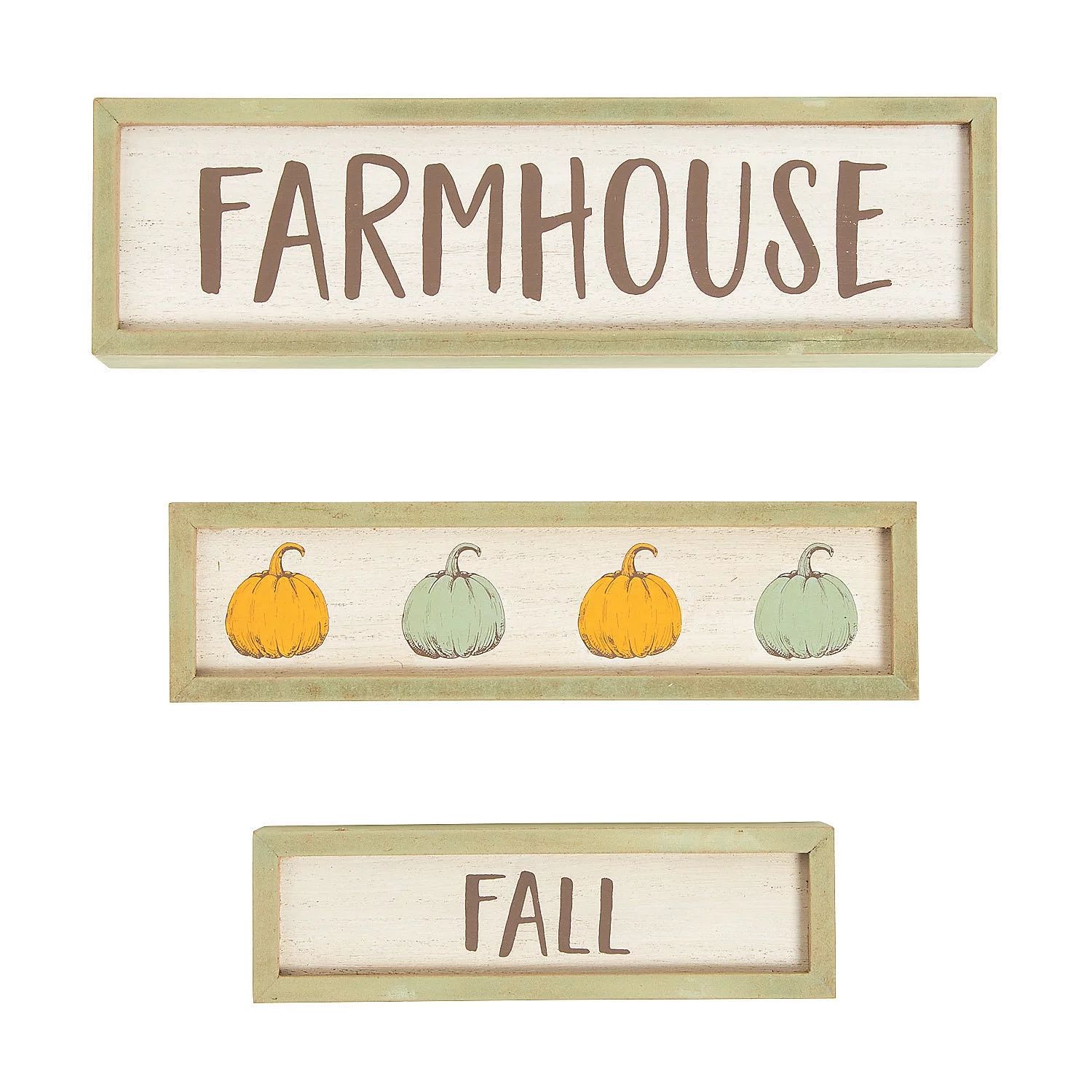 Farmhouse Fall Wood Tabletop Blocks - Home Decor - 3 Pieces | Walmart (US)