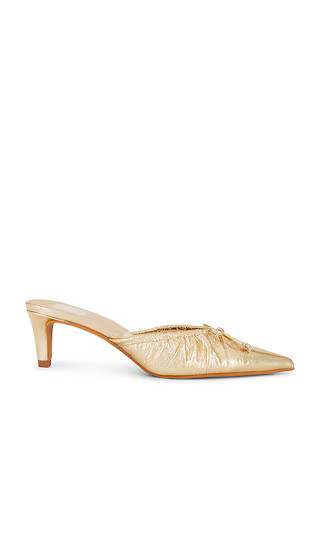 Dolce Vita Kairi Mid Mule in Metallic Gold. - size 5.5 | Revolve Clothing (Global)