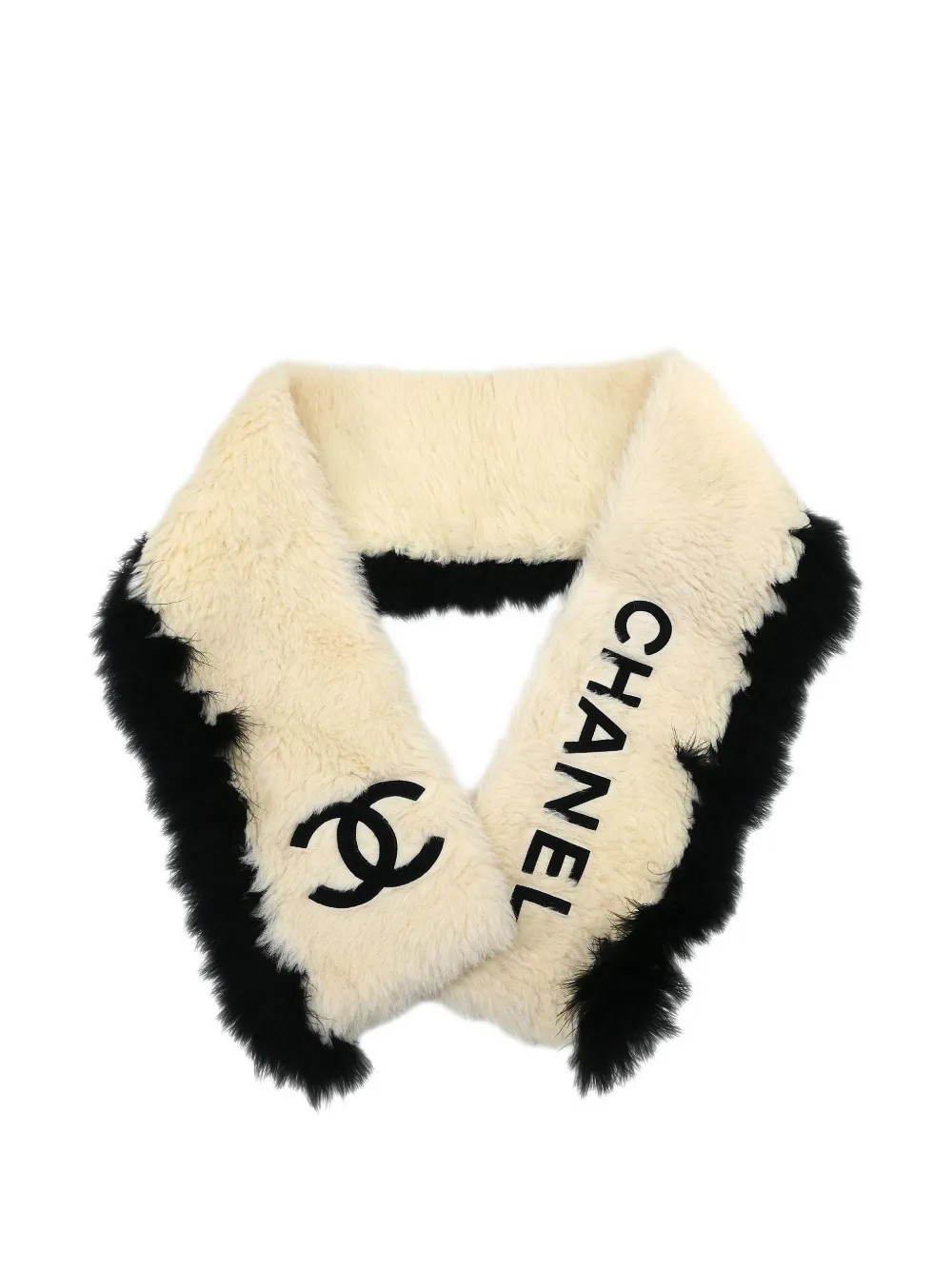 CHANEL Pre-Owned 1990-2000s logo scarf - Neutrals | Farfetch Global