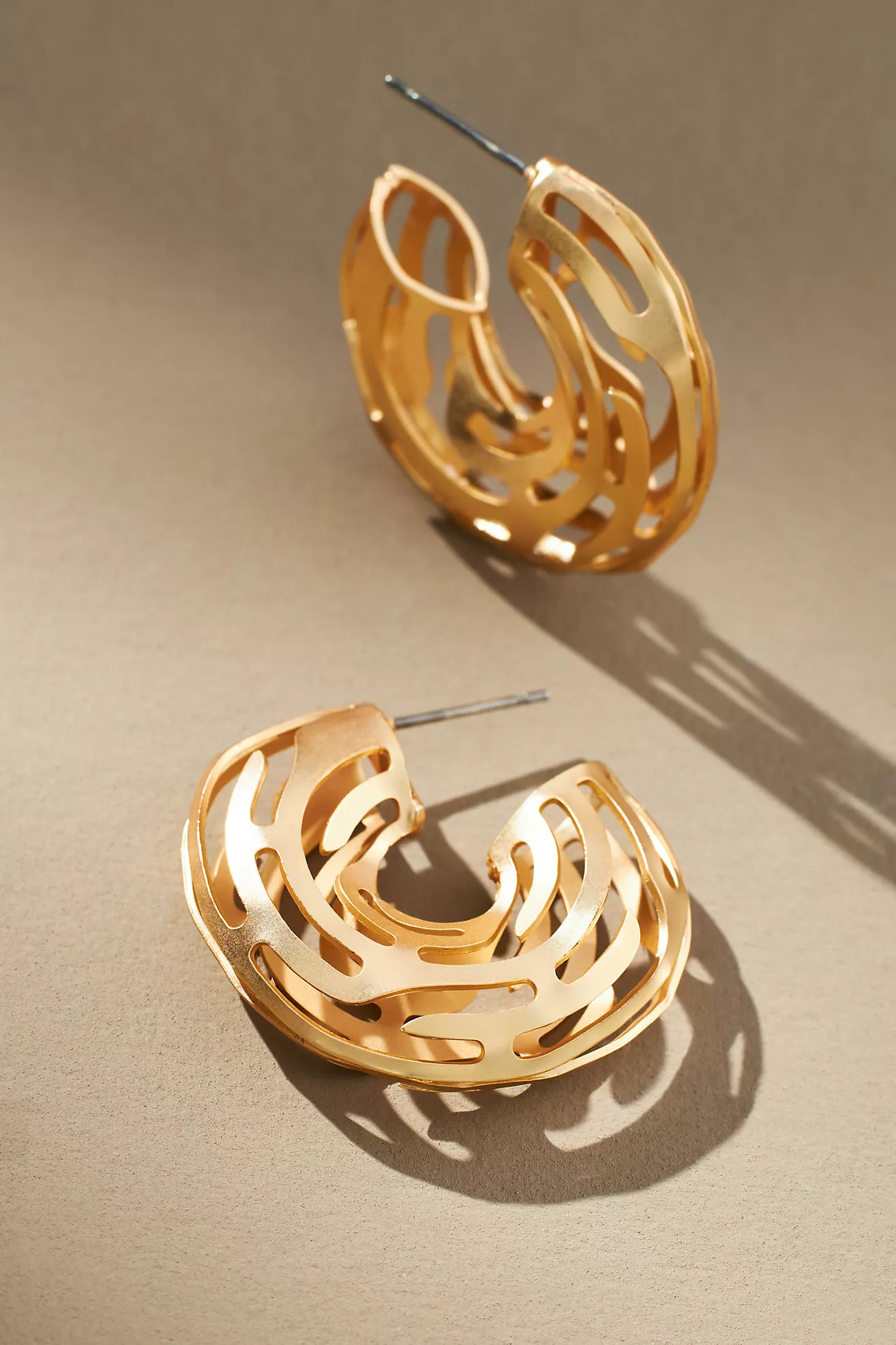 Chunky Cutout Hoop Earrings | Anthropologie (US)