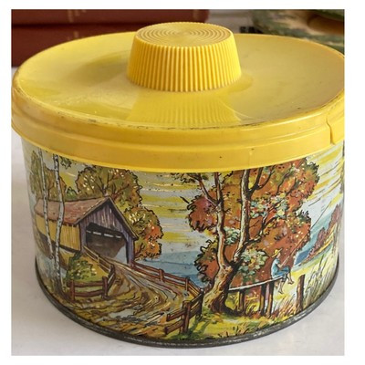 1962 H3" x D5" Vintage Mrs. Leland's Old Fashioned Candies Canister/Tin | eBay US