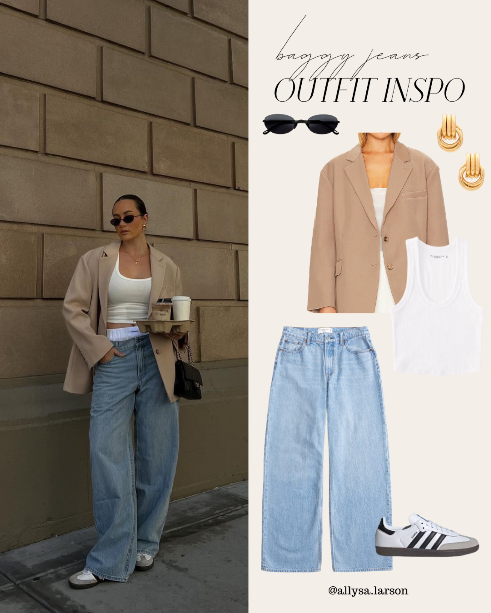 My favorite pair of baggy denim from Abercrombie styled with a neutral blazer & sambas for a casual fall look

#LTKShoeCrush #LTKSeasonal #LTKStyleTip