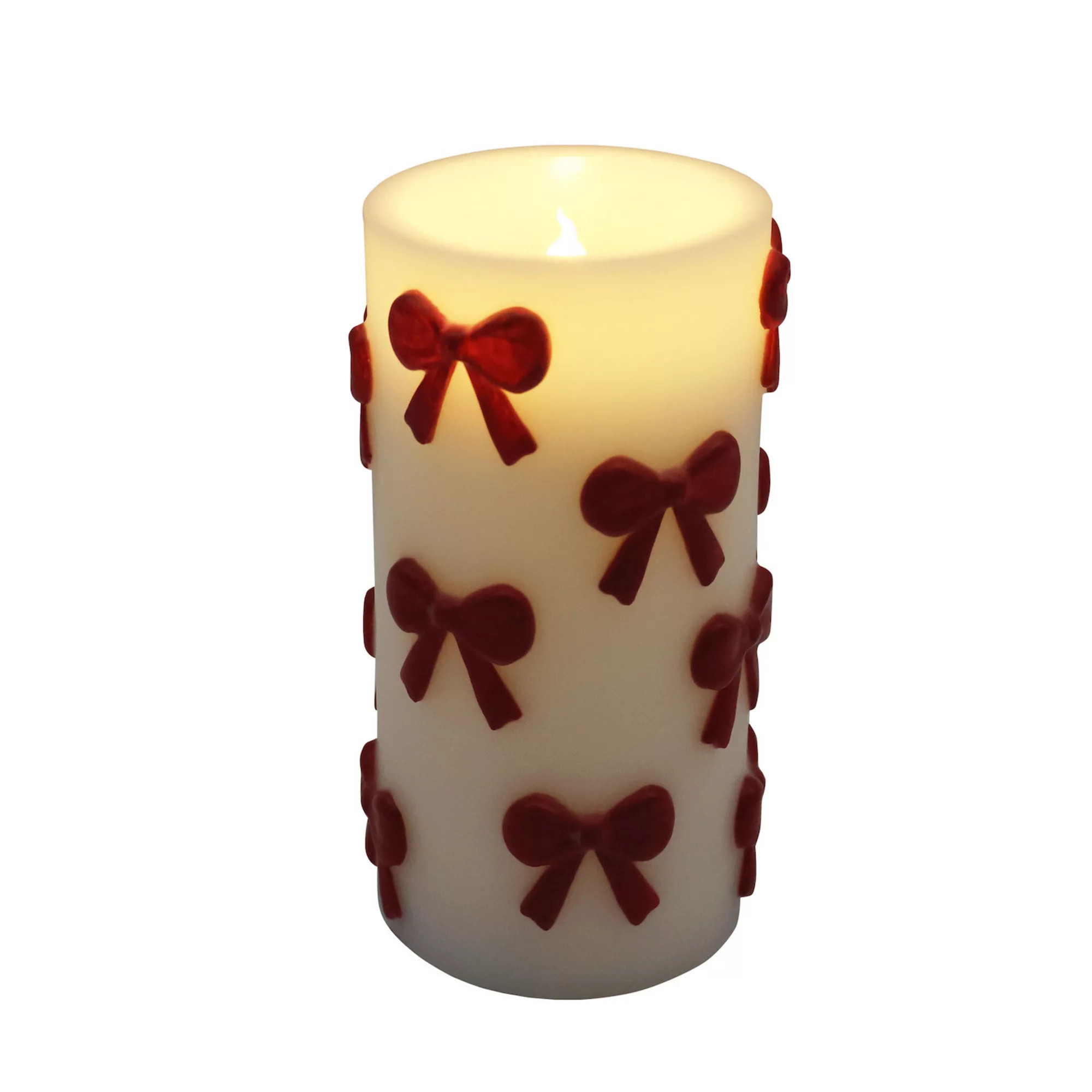 Celebrate Together™ Valentine's Day LED Pillar Candle with Red Bows | Kohl's