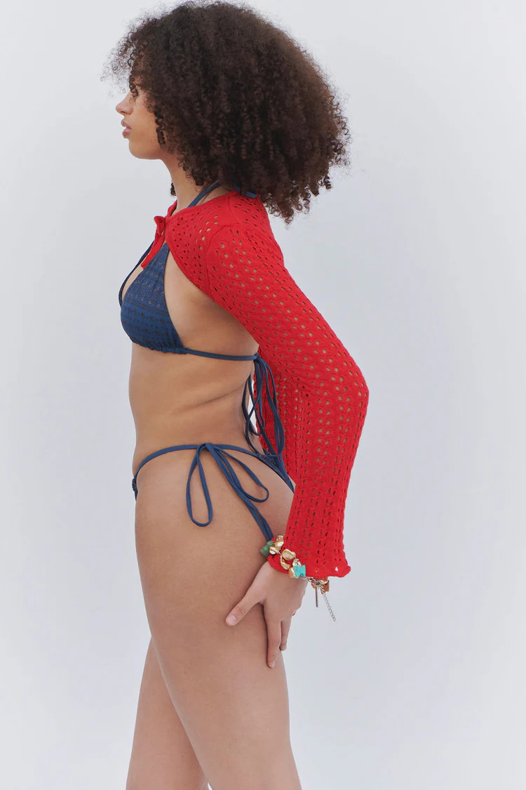 Tia Triangle Bikini Top - Indigo Dusk | Frankies Bikinis