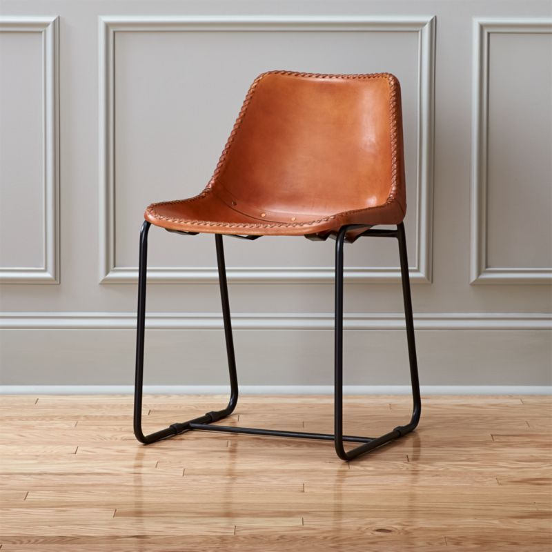 Roadhouse Saddle Leather Chair + Reviews | CB2 | CB2