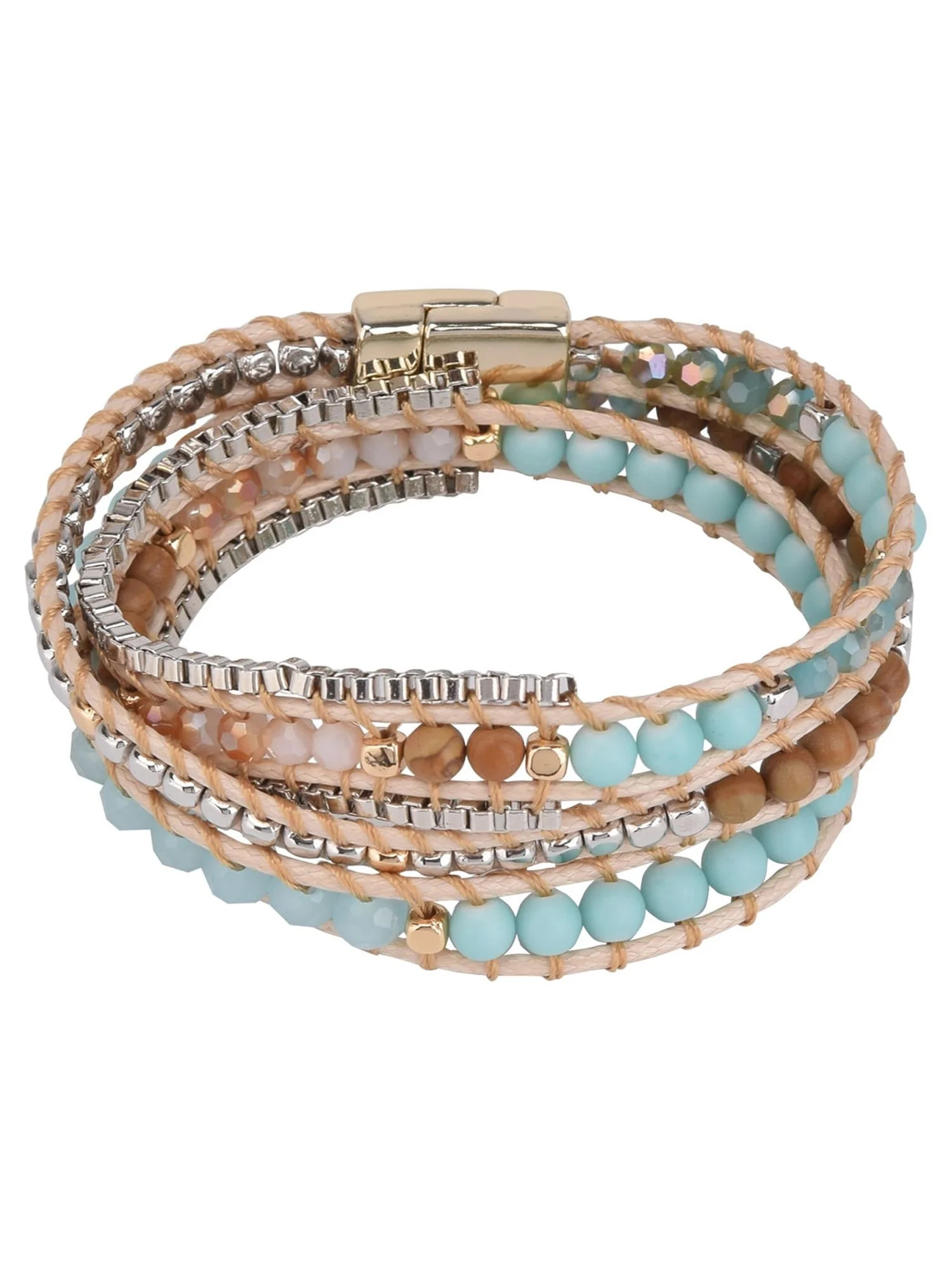 The Pioneer Woman Multi Color Beaded Wrap Bracelet | Walmart (US)