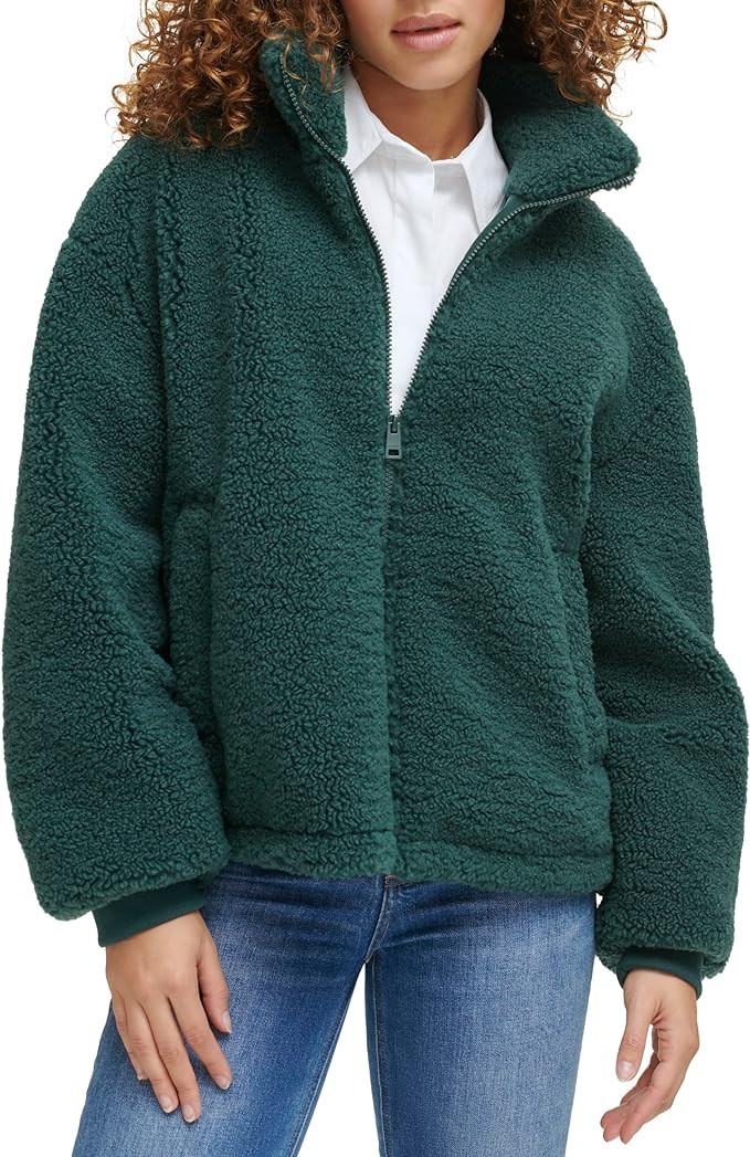 Levi's Women's Zip Up Sherpa Teddy Jacket (Standard & Plus Sizes) | Amazon (US)