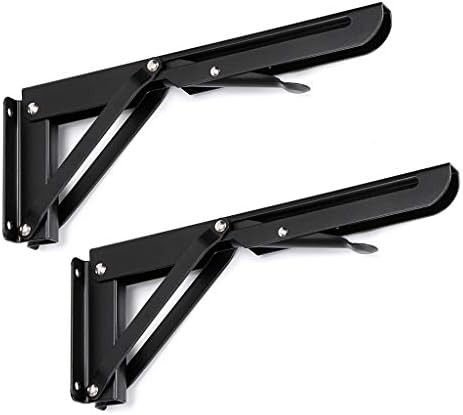 Sumnacon Sturdy Folding Shelf Brackets - Heavy Duty Metal Triangle Table Bench Folding Shelf Brac... | Amazon (US)