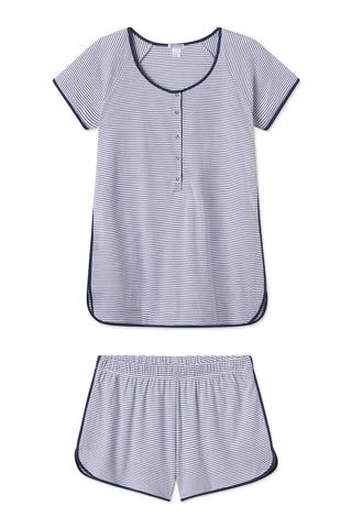 Pima Maternity Shorts Set in Classic Navy | Lake Pajamas