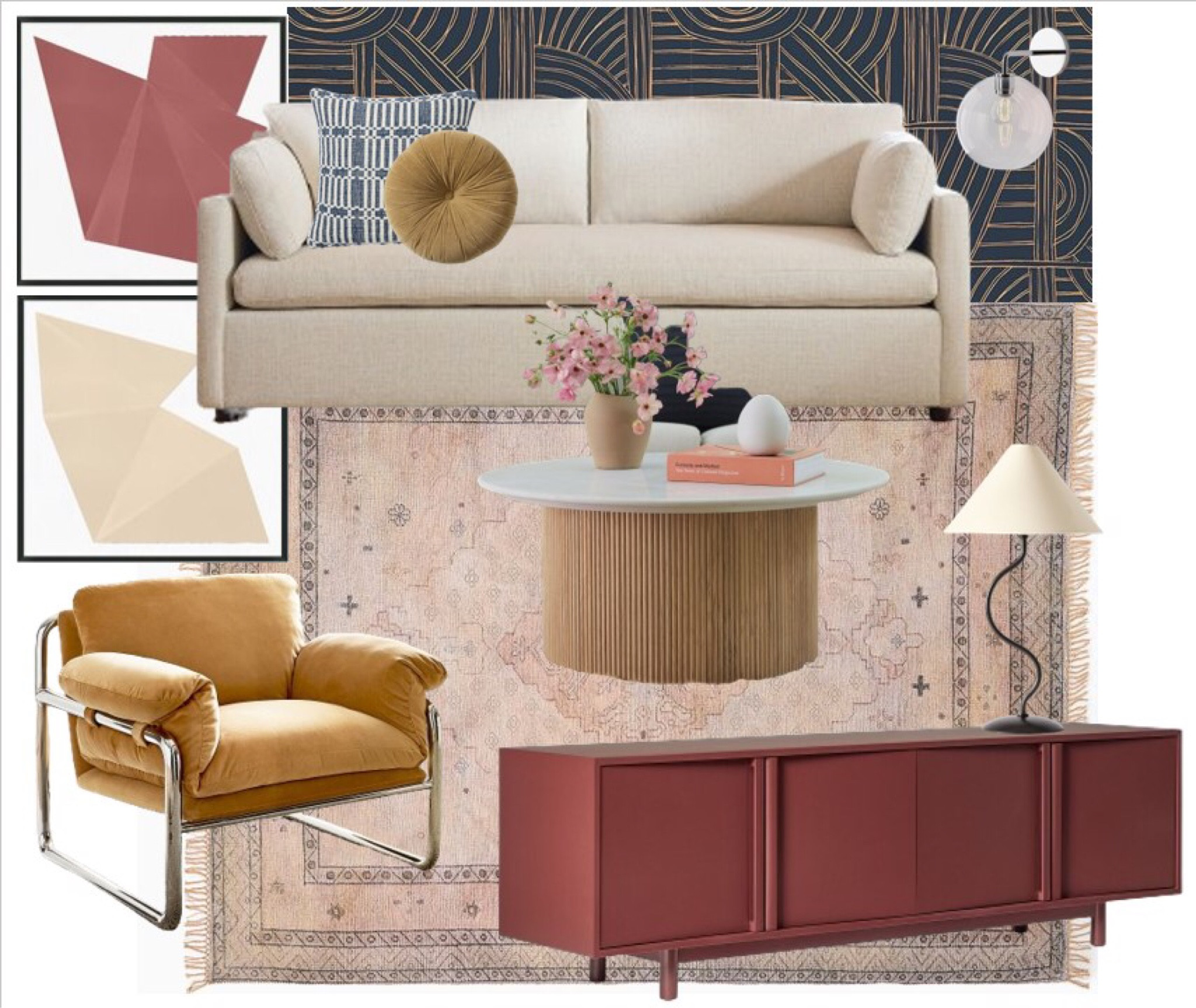 West Elm | Marin Sitting Area Design
Blush, Cacao, and Mustard with Chrome accents

#LTKsalealert #LTKhome #LTKSeasonal