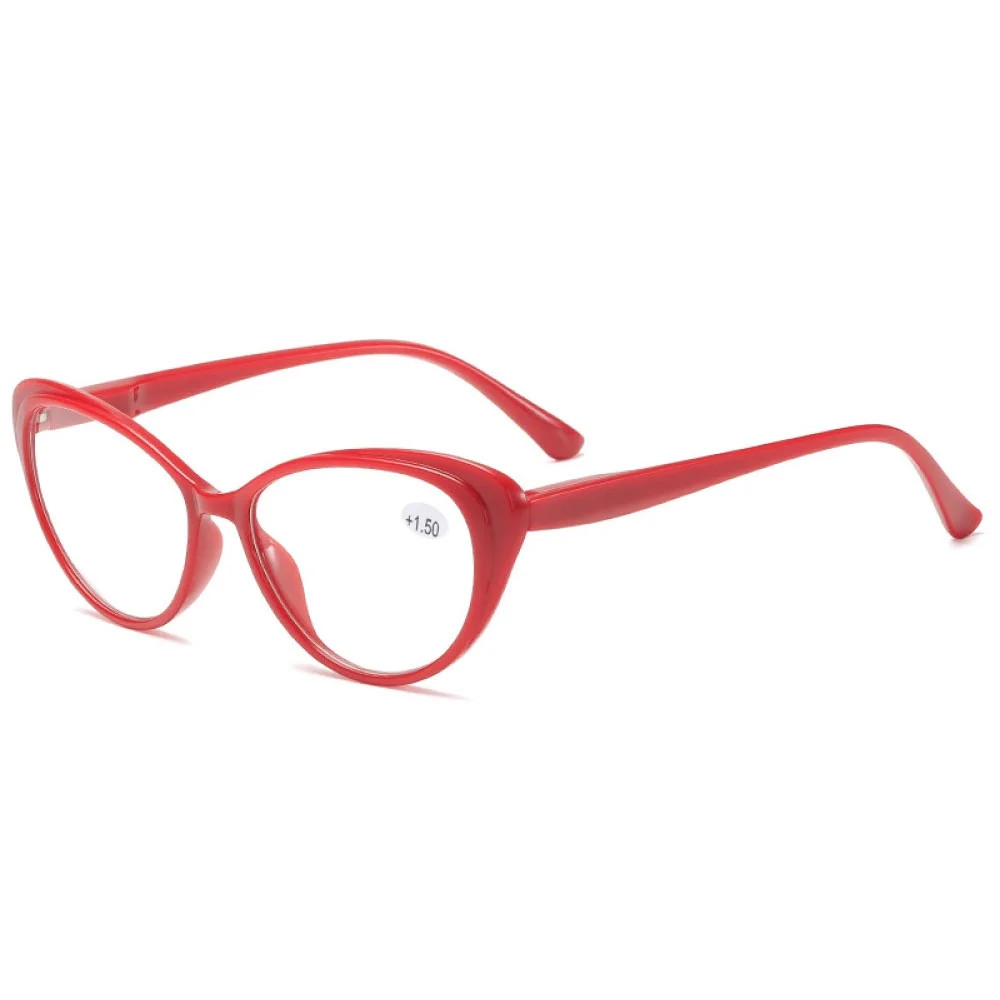 Hero image 0 of Women's Red Cat Eye Reading Glasses 2.50 Spring Hinge Plastic Lightweight Readers... | Walmart (US)