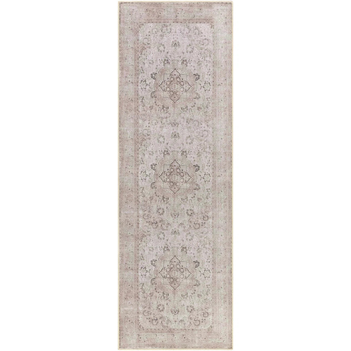 Cyrie Machine Washable Medallion Cream Area Rug | Wayfair North America
