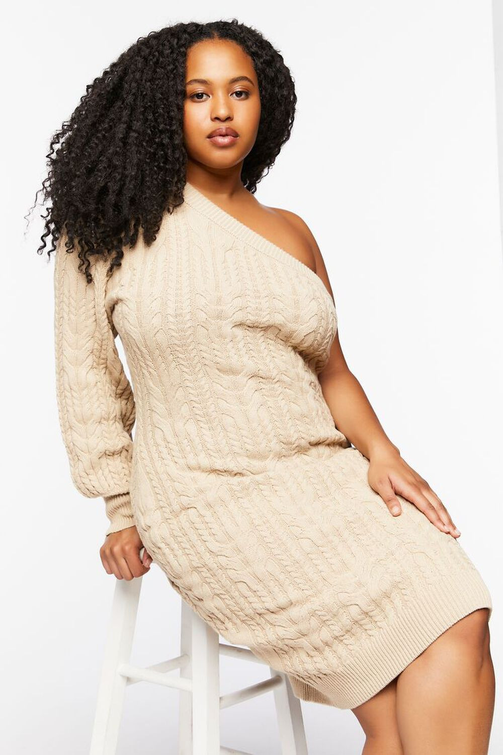 Plus Size One-Shoulder Sweater Dress | Forever 21 (US)