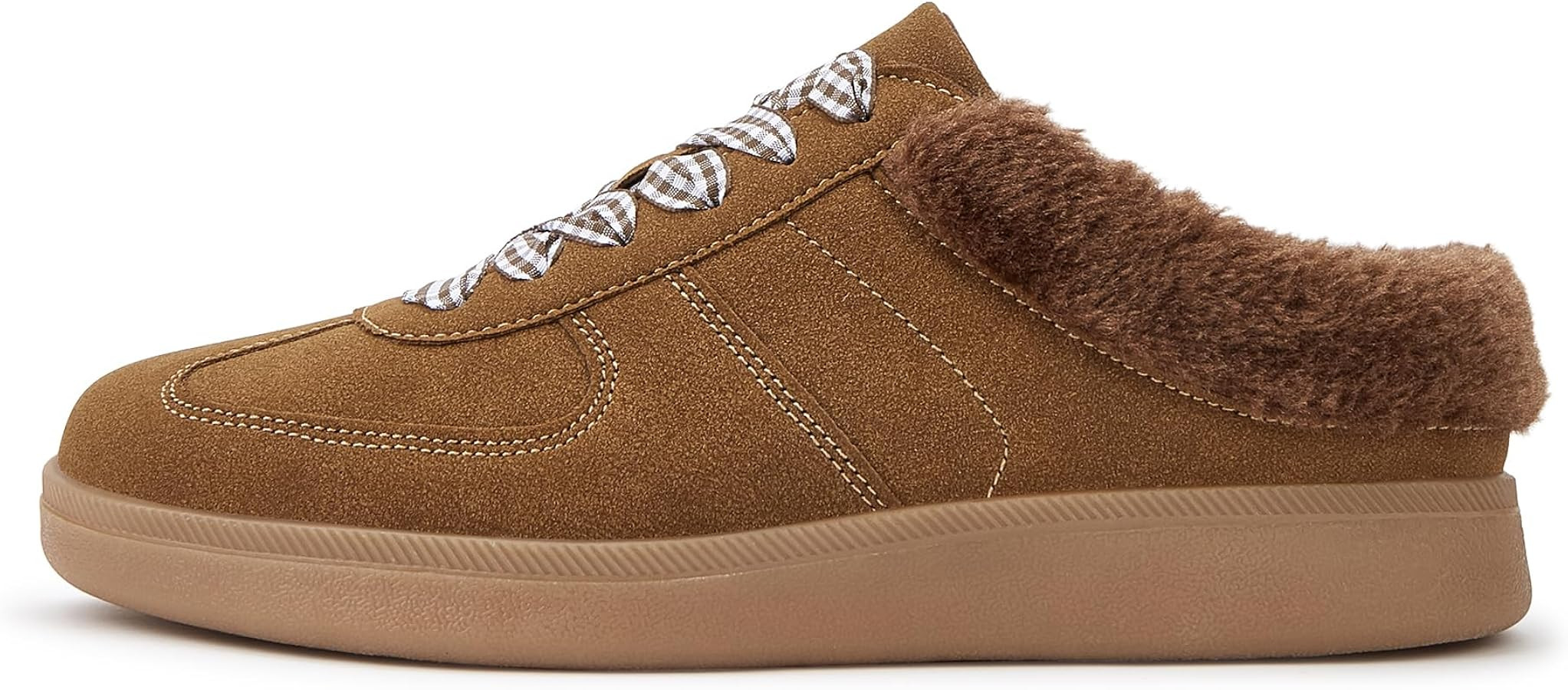 LUCKY STEP Women's Mule Fashion Sneakers Fur Lined Classic Retro Casual Shoes Slip On Backless Co... | Amazon (US)