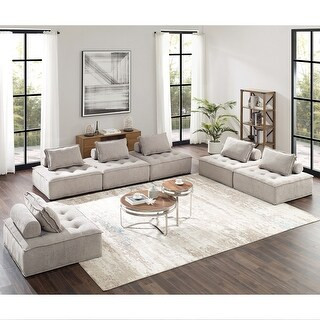 Art Leon Modern Square Modular Sectional Sofa - Grey  - 1 PIECE - Reversible | Bed Bath & Beyond