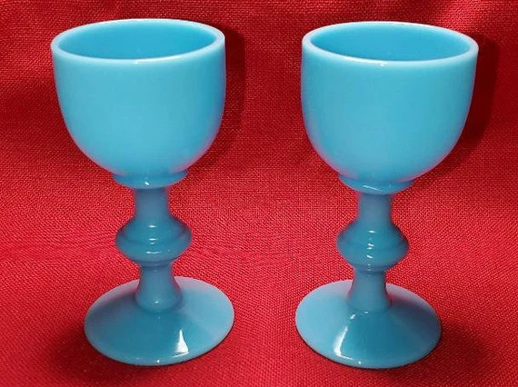 Vintage Blue Opaline Portieux Vallerysthal RARE Small Wine | Etsy | Etsy (US)