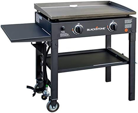 Flat Top Gas Grill Griddle 2 Burner Propane Fuelled Rear Grease Management System 28” Outdoor S... | Amazon (US)
