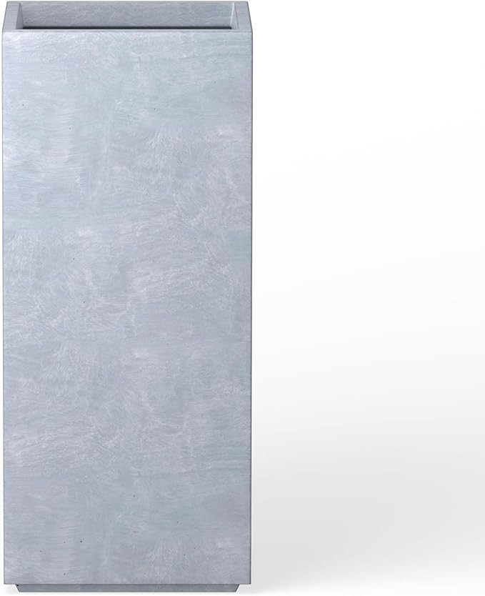 Kante 19.7" H Tall Rectangular Concrete Planter, Modern Square Diameter Plant Pot with Drainage H... | Amazon (US)