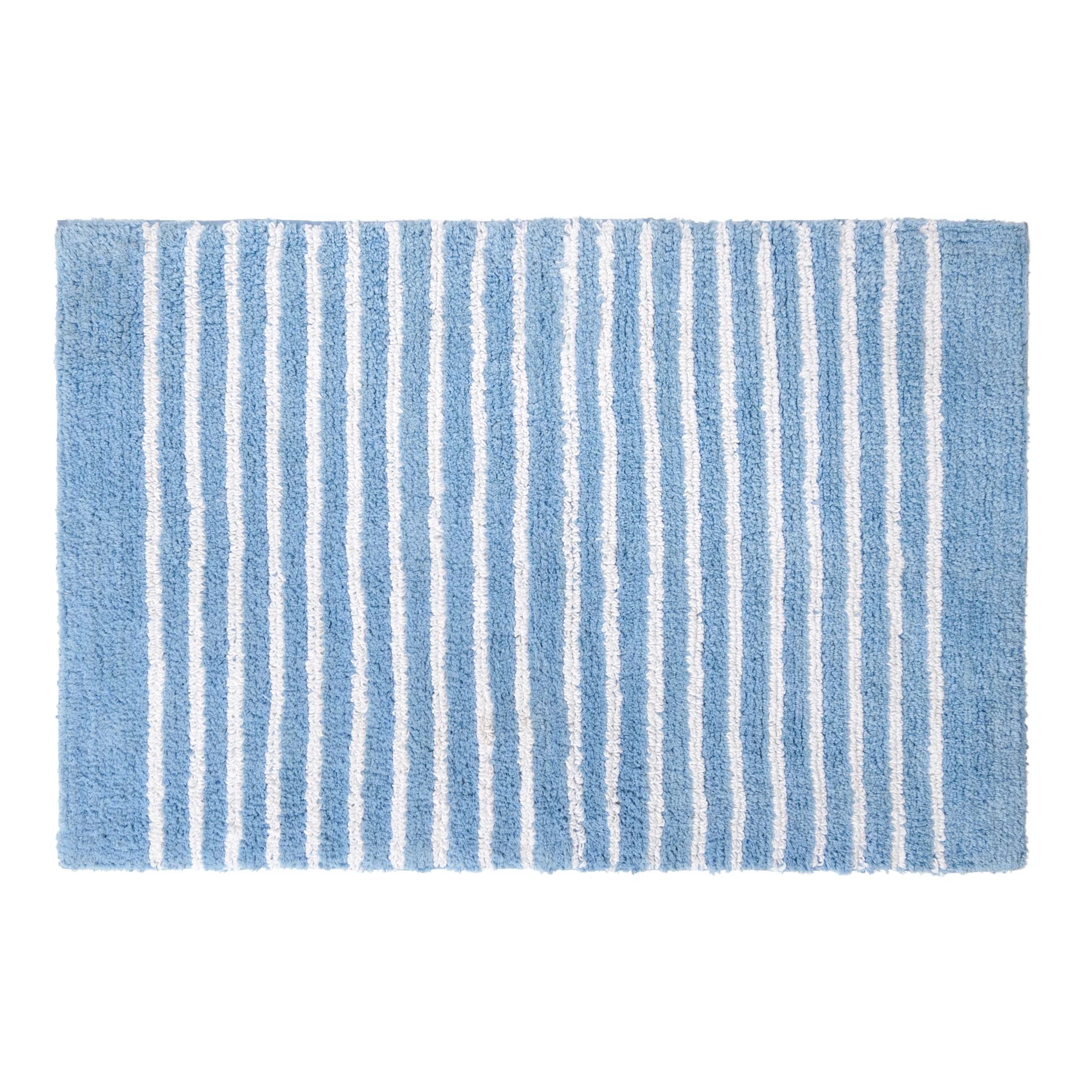 Gap Home Easy Stripe Reversible Cotton Bath Rug Blue/White 20"x30" | Walmart (US)