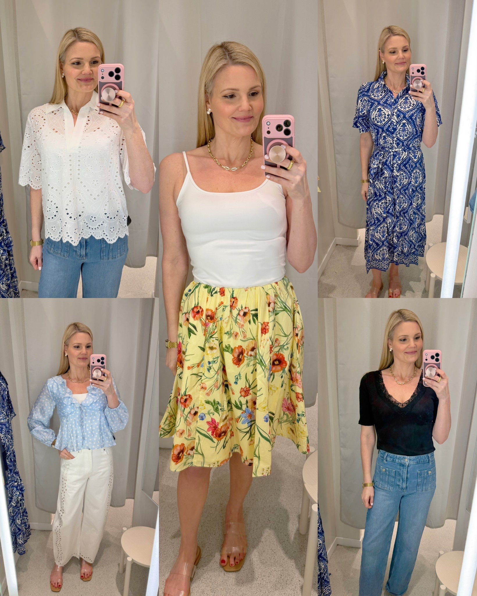 H&M spring try-on! In the size small in everything, a size 4 in the jeans  

#LTKOver40 #LTKgrwm #LTKvlog