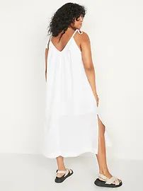 Sleeveless Tie-Shoulder All-Day Maxi Swing Dress for Women | Old Navy (US)