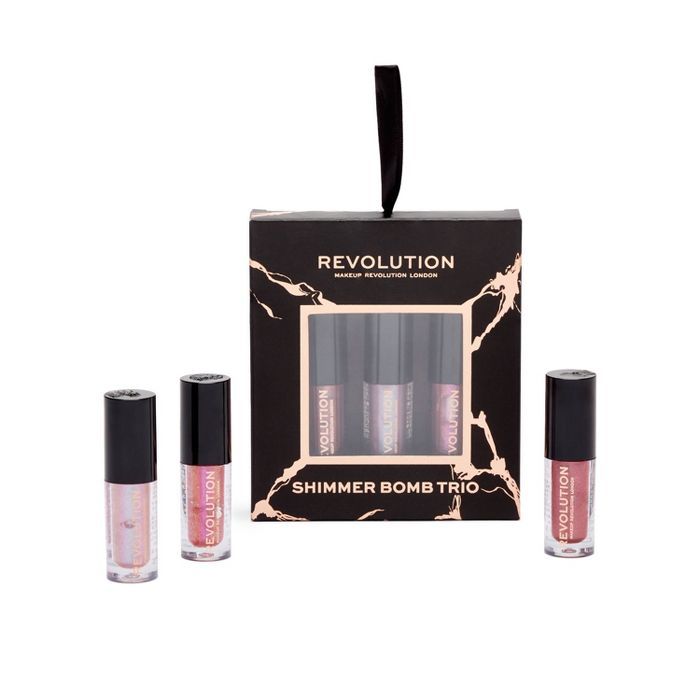 Makeup Revolution Shimmer Bomb Trio Lip Gloss Gift Set - 3pc - 0.51 fl oz | Target