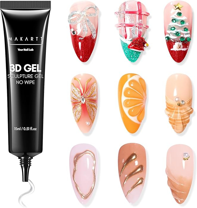 Makartt 3D Gel Nail Art, Sculpting Gel Glue for Drawing, Molding, Sculpture, Gems and Decoration,... | Amazon (US)