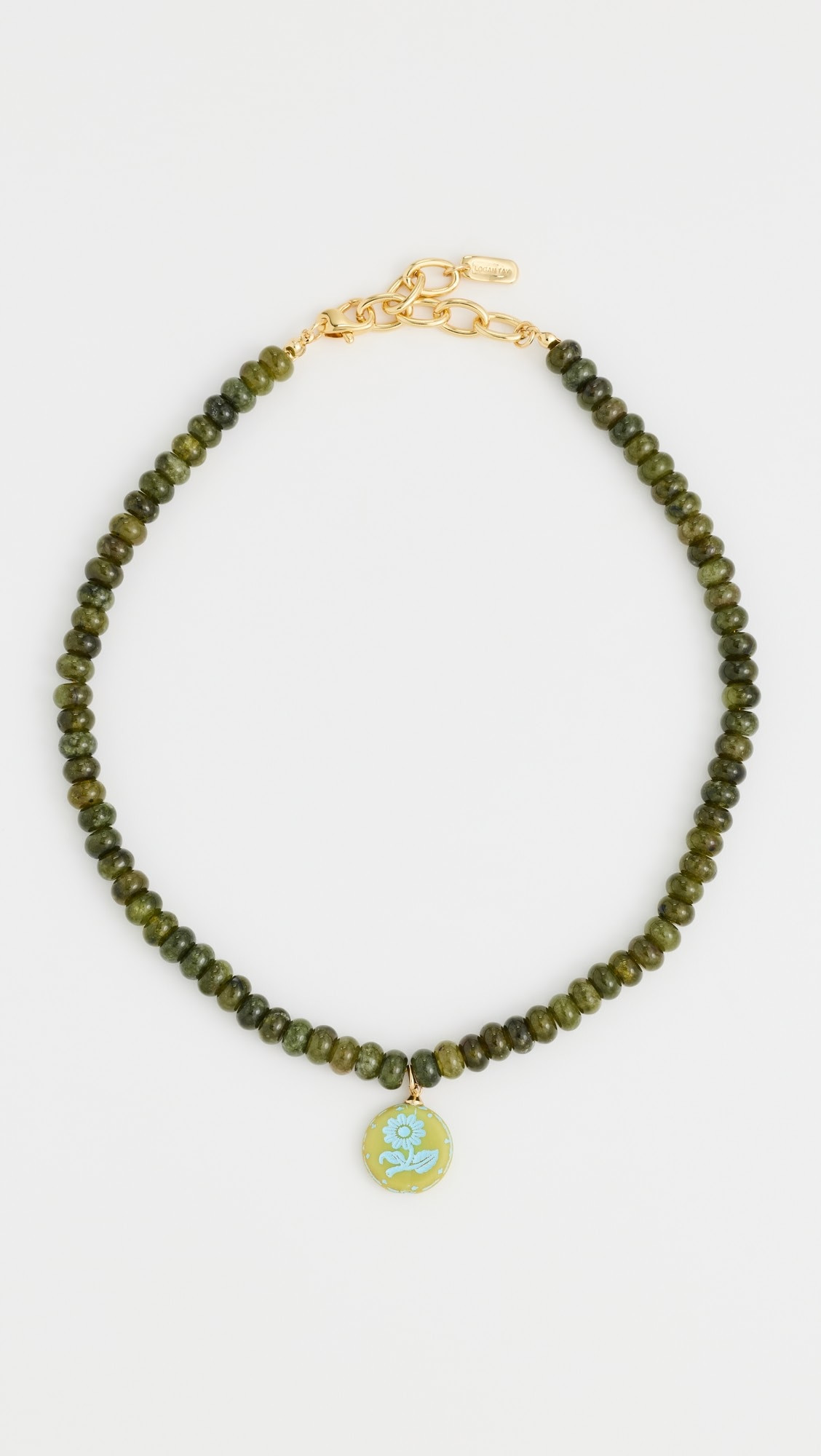 Green Beaded Pendant Necklace | Shopbop