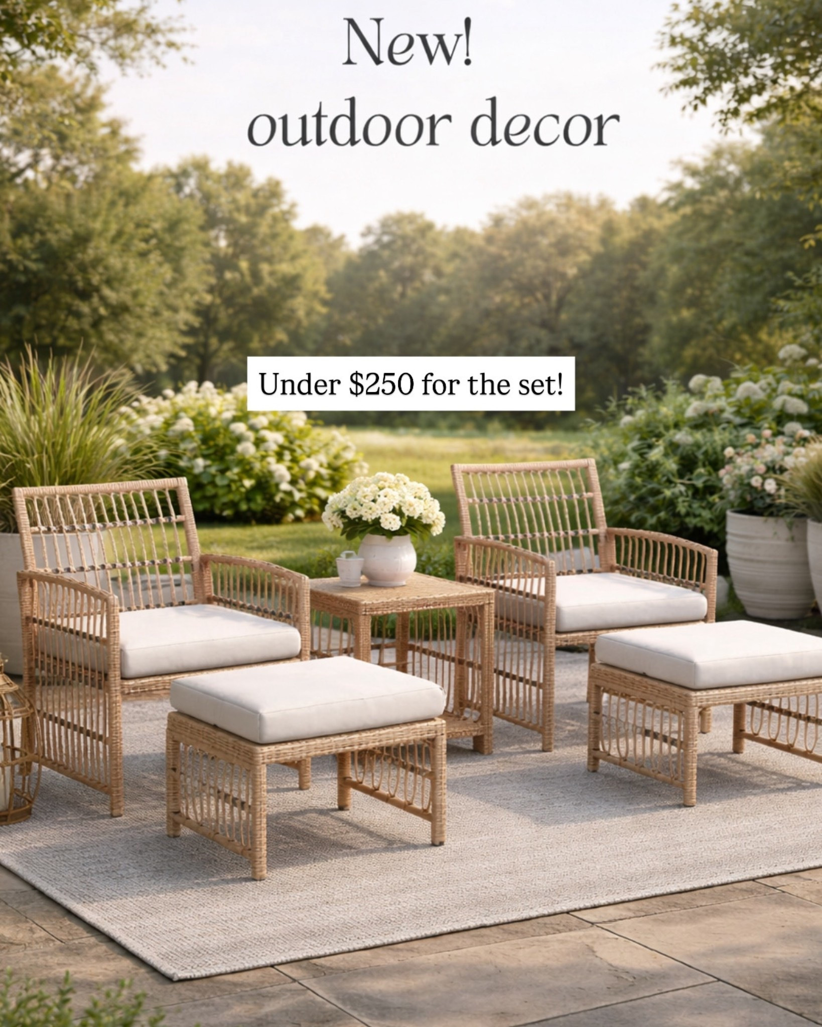 Love this outdoor seating set great price for the set also has great reviews

Outdoor furniture, outdoor decor, wicker furniture, outdoor

#LTKSeasonal #LTKSaleAlert #LTKHome