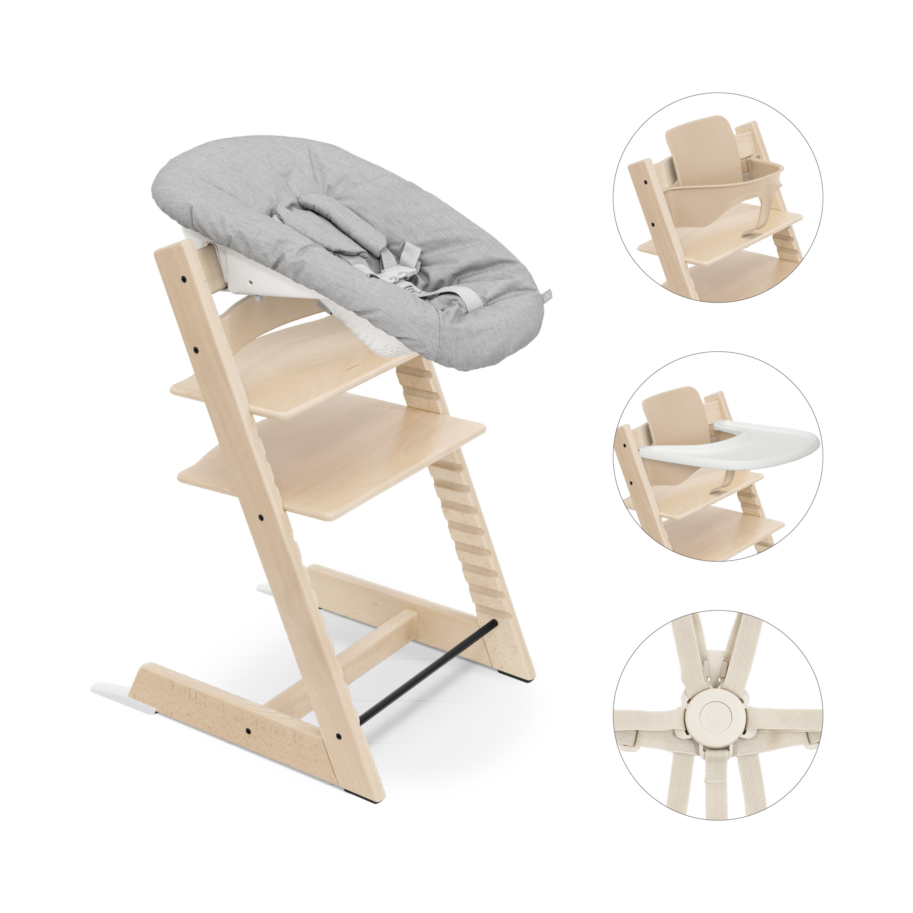 Tripp Trapp® High Chair with Newborn Set and Tray | Stokke