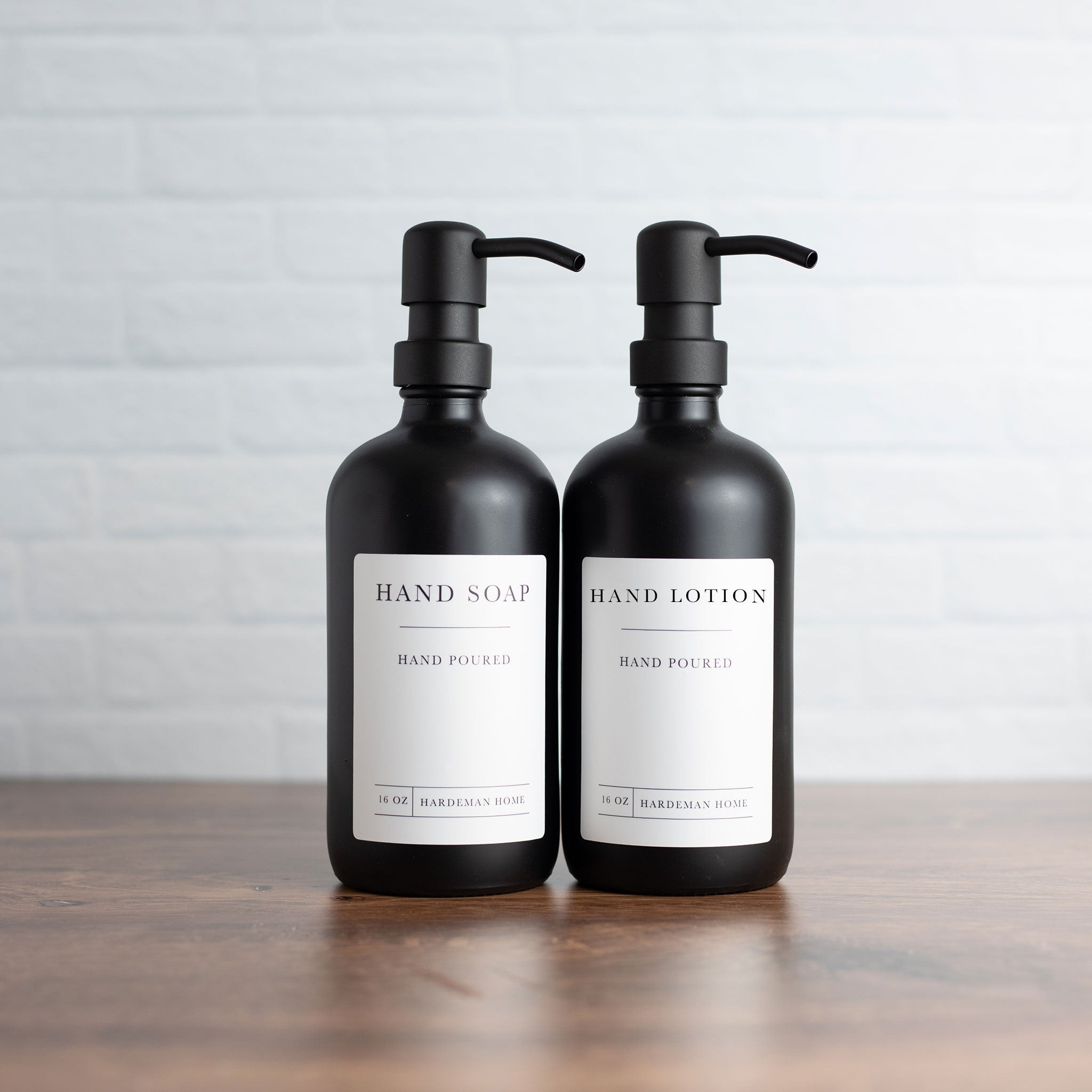 Black Glass Bath Dispenser Bundle | Hardeman Home