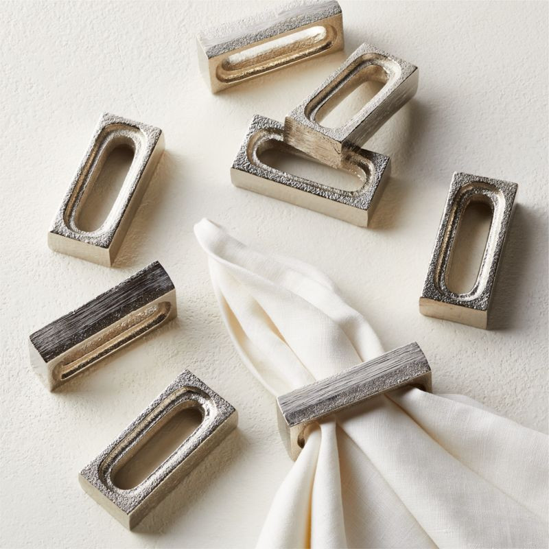 Barre Silver Napkin Rings Set of 8 + Reviews | CB2 | CB2