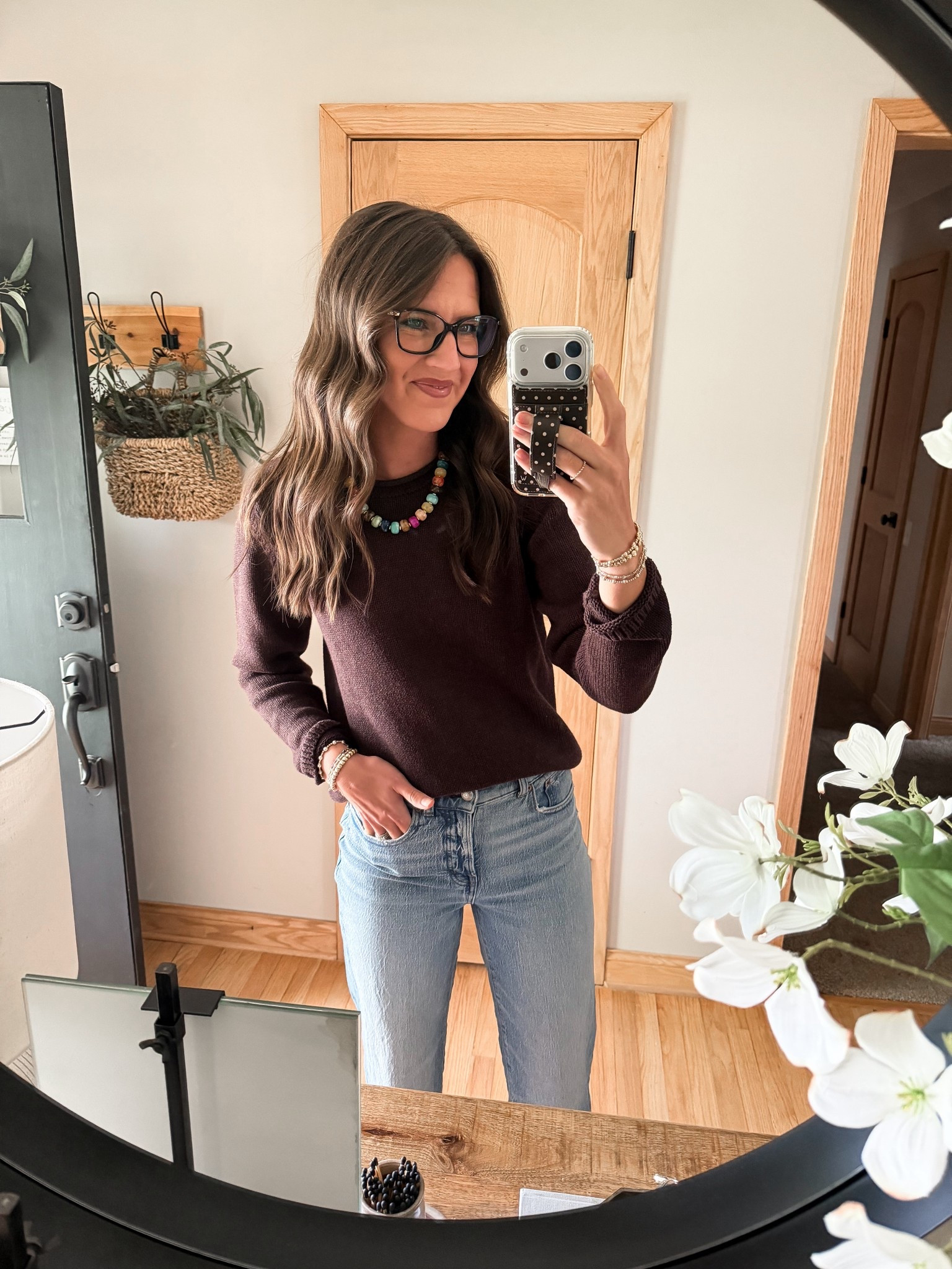Today’s outfit 

Sweater - medium tall 
Jeans - size 26 tall 
