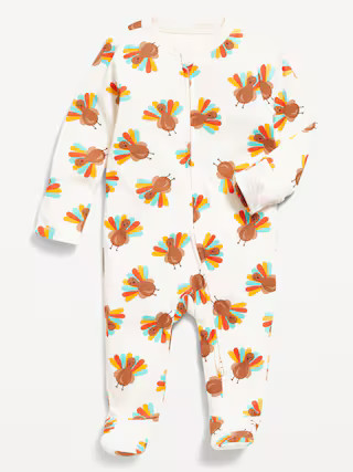 2-Way-Zip Printed Sleep &amp;amp; Play Footed One-Piece for Baby | Old Navy (US)
