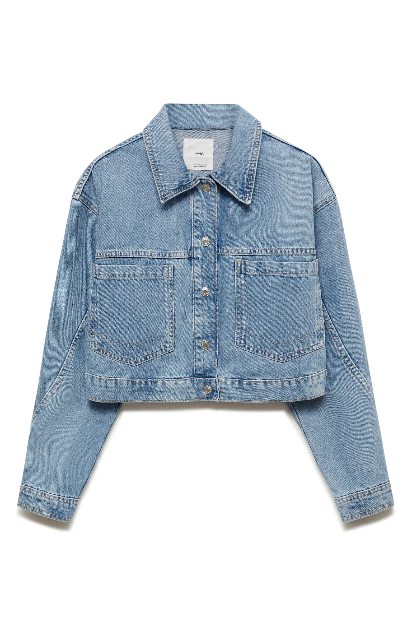 MANGO Crop Denim Jacket | Nordstrom | Nordstrom