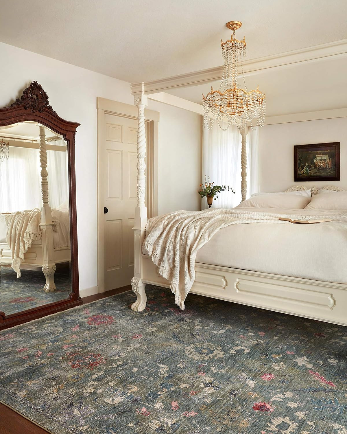 Loloi Giada GIA-06 Lagoon / Multi Oriental Area Rug 3'-2" x 3'-2" Round | Amazon (US)