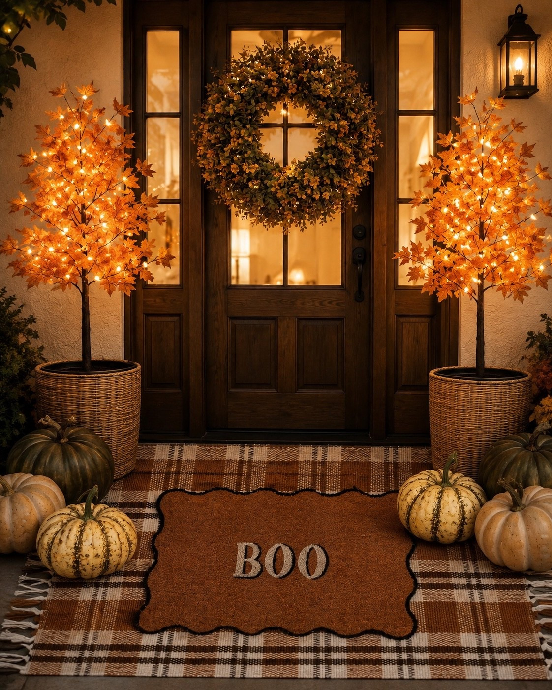 That night time glow to show off the light up maple trees for fall 2026 front porch inspo

#LTKSeasonal #LTKHome #LTKSaleAlert
