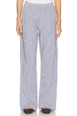 DONNI. The Pop Simple Pant in Navy Stripe from Revolve.com | Revolve Clothing (Global)