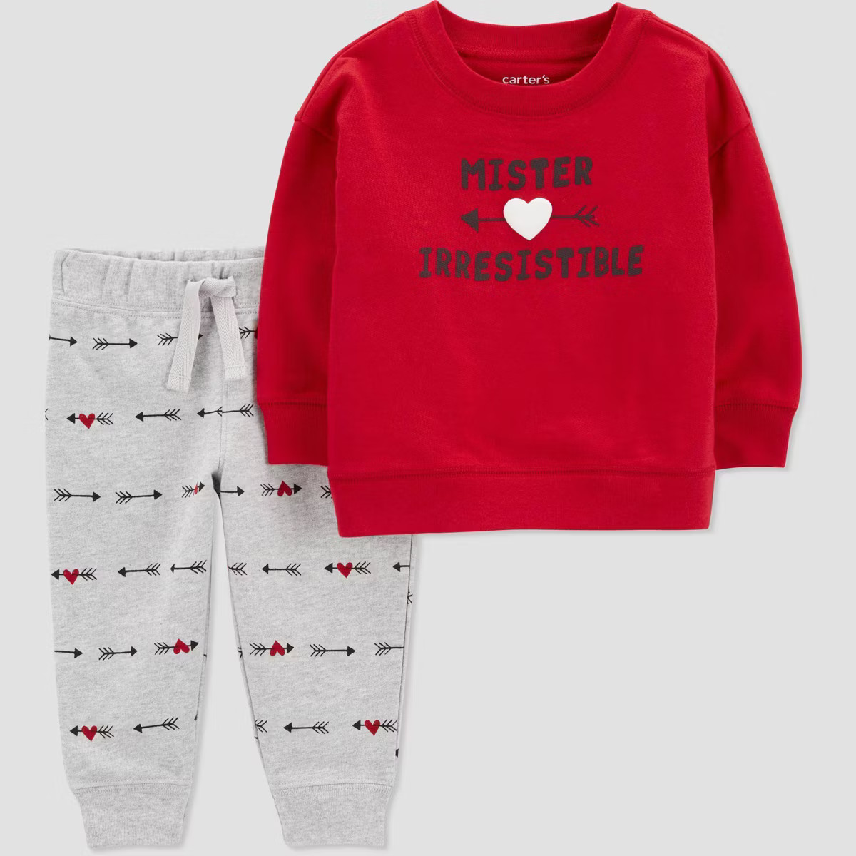 Carter's Just One You®️ Baby 2pc Valentine's Day Mr. Irrisistible Top & Bottom Set - Red | Target