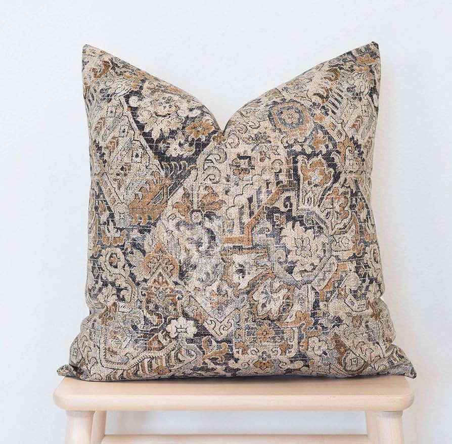 Fprqlyze Turkish Rug Pillow Cover Boho Throw Pillow for Living Room Boho Pillow Covers Living Roo... | Amazon (US)