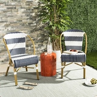 Desmond Outdoor 4-piece Acacia Wood Chat Set with Cushions by Christopher Knight Home | Bed Bath & Beyond
