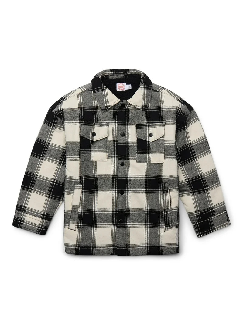 Wonder Nation Boys Shacket with Long Sleeves, Sizes 4-18 & Husky | Walmart (US)