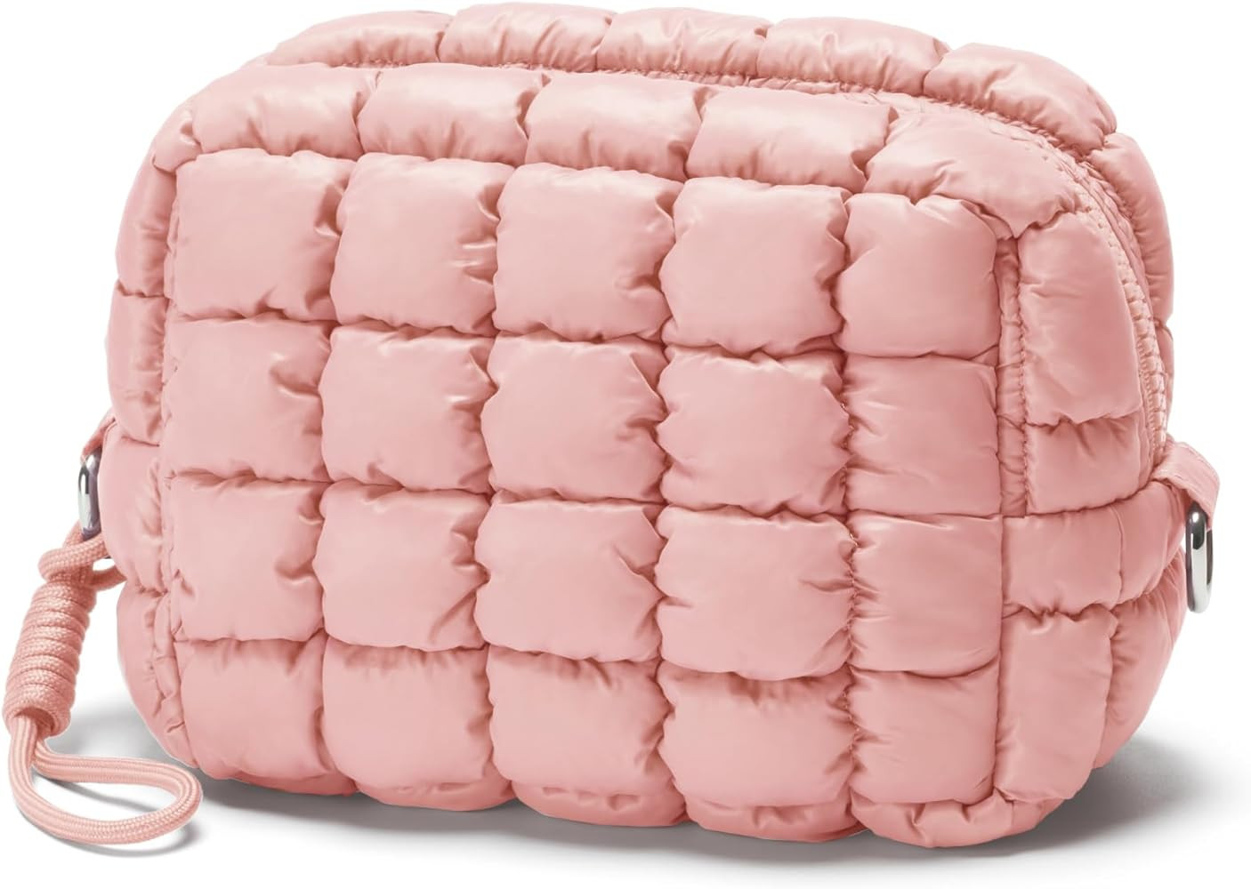 Quilted Makeup Bag Puffy Cosmetic Bag Cute Puffer Travel Toiletry Bag for Women, Small Makeup Pou... | Amazon (US)